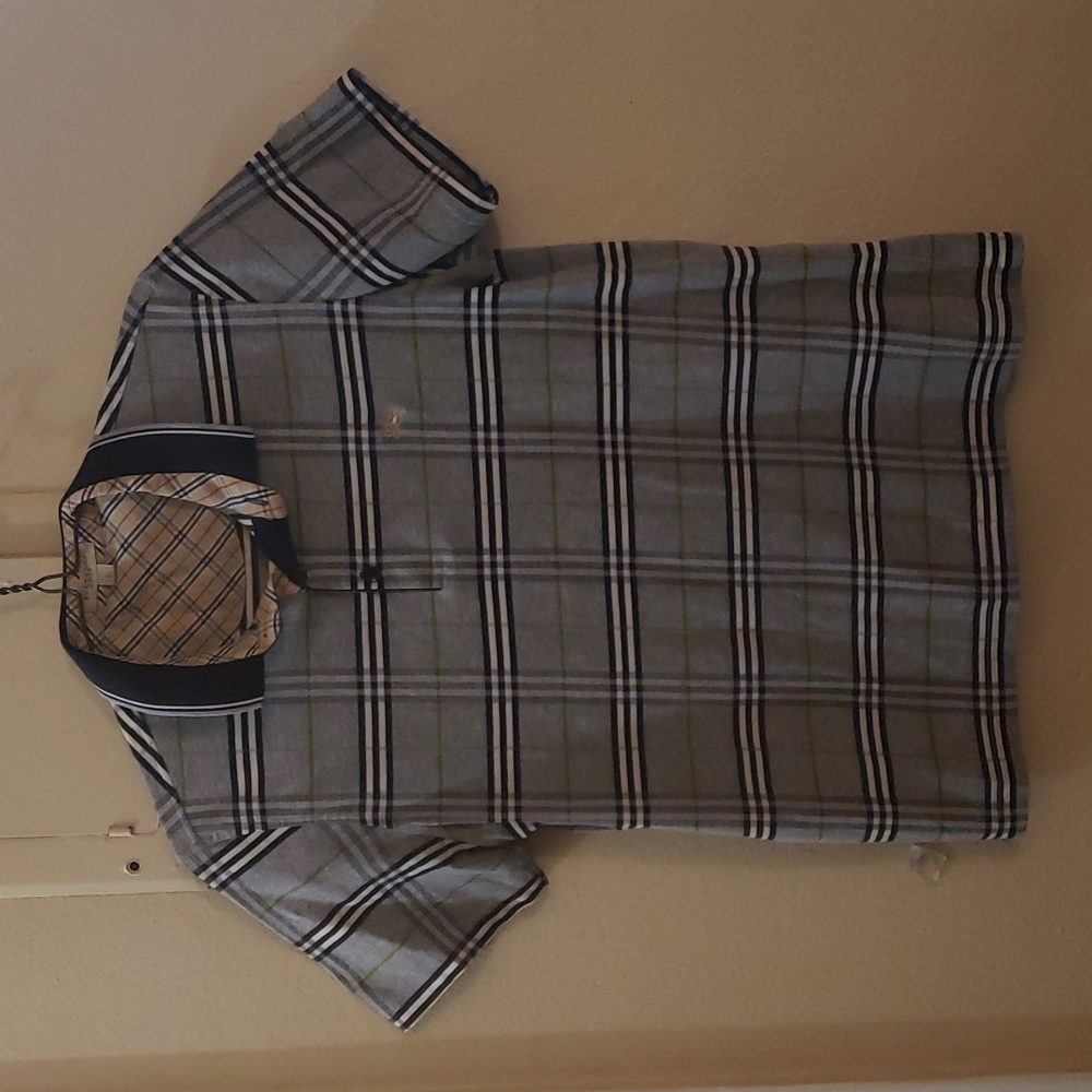 Burberry men's casual short sleeve shirt size-L